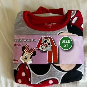 Minnie Mickey Mouse 2 Piece Sleepwear Flannel Set Size 5T Better Together
